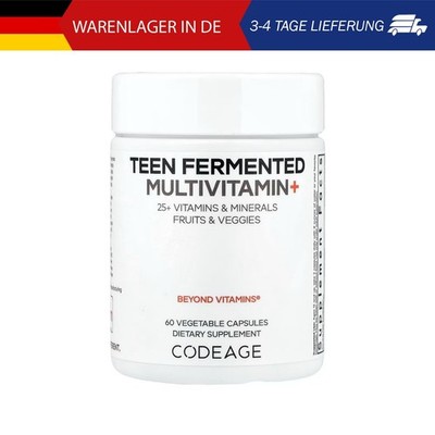 Codeage, Teen Fermented Multivitamin+, fermentiertes Multivitamin für Teenager,