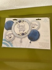Seeet Baby Boy 5 Mylar Foil Balloon Bouquet Anagram Shower Party Made In USA