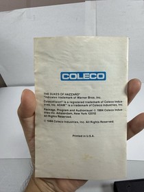 The Dukes Of Hazzard (Colecovision) Cartridge With Manual TESTED!