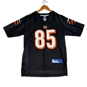 Cincinnati Bengals Reebok Chad Johnson 85 NFL Jersey Youth Large Black Orange