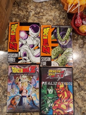 DragonBall DVD Lot Z Seasons 3 And 5, Fusion Reborn Uncut Movie, GT Realization