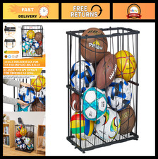 Wall-Mounted Sports Ball Storage Rack - Organizer for Basketball, Soccer, Volley