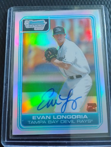 Evan Longoria [Refractor Autograph] #DP66 2006 Bowman Chrome Draft Picks card