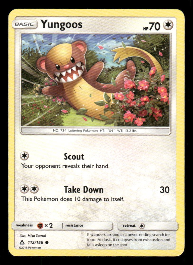 Yungoos 112/156 C Ultra Prism LP Pokemon