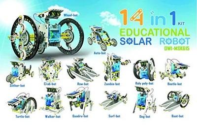 GREEN ENERGY DIY STEM 14-IN-1 KIT EDUCATION SOLAR ROBOT TOY MULTI