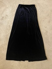 Vintage 90s Worthington Black Velvet Maxi Skirt Whimsigoth Goth Women s M Tall