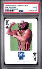 1991 Wwf Playing Cards Macho Man King Of Clubs PSA 9