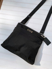 Tumi Voyageur Black Nylon Crossbody with Silver Hardware Travel Bag