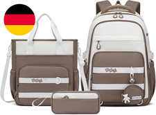 Schulrucksack Mädchen Teenager, 3-Tlg. Schulranzen Set Für Mädchen 5.-12. Klasse