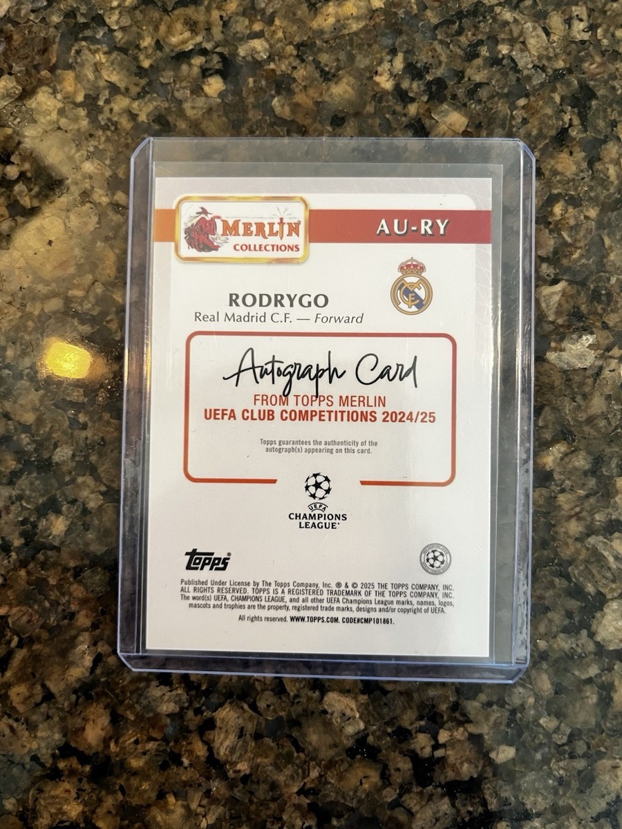 2024-25 Topps Merlin Uefa Club Competitions - Autographs Rodrygo