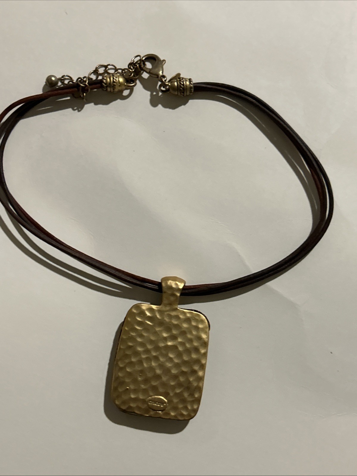 Chico's Leather Multi Strand Statement Necklace R… - image 6