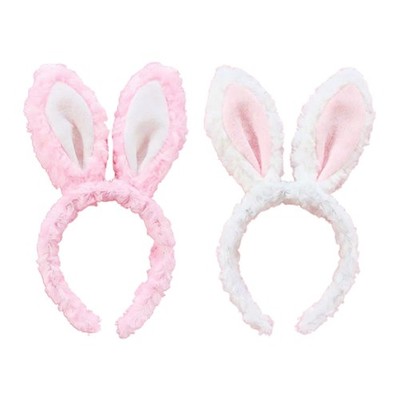 Soft Plush Bunny Ears Headband Cartoon Cosplay Headdress Fluffy Hair Accessories