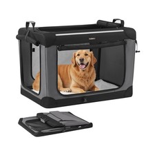 Feandrea Collapsible Dog Crate, 36-Inch Portable Dog Travel Crate for Large D...