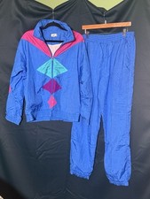 Vintage 80s Bocoo Color Block Wind Suit Track Suit Woman  s Large