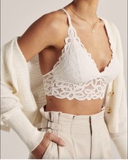 Abercrombie Fitch Cream Lace Bralette