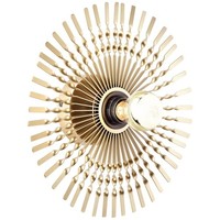 Brilliant Lampe, Mendoza Wandleuchte 33Cm Gold, Metall, 1X A60, E27, 40W,Normall