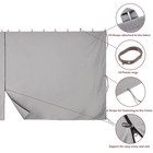 11x6.5' Universal Replacement Privacy Side Wall Panel Curtain for 10x12ft Canopy — photo 6