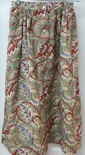 Vintage 80s Polo Ralph Lauren Cotton Paisley Print Skirt Sz 10 Button Front Midi