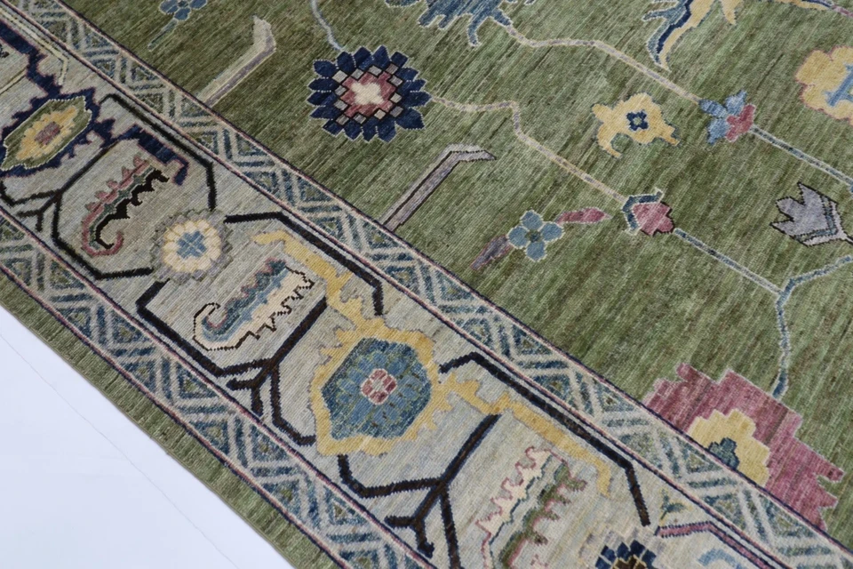 Olive Green Oriental Oushak Rugs 3x5 4x6 5x7 6x9 8x11 9x12 10x14 12x15 Area Rugs - Image 4 of 4