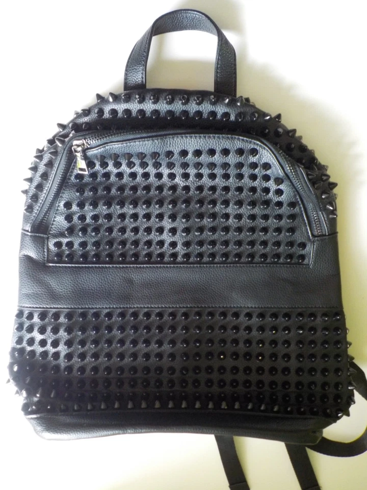 FACTOTUM Rucksack Nieten Noppen Spikes black Gothic Punk Techno Gay SM PU Leder - Bild 3 von 4