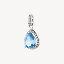 BROSWAY FANCY CHARM GOCCIA CON ZIRCONI IN ARGENTO 925 FCL131 LIGHT BLUE