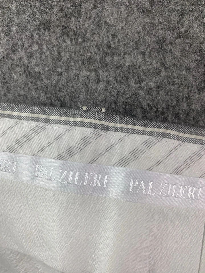 Pal Zileri Mens Wool/Linen Flat Front Dress Pants Sz 36x33 Gray/White - Image 4 of 4
