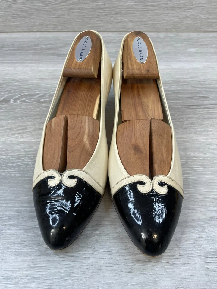 Bally Melissa Mujer 7.5 Beige Zapatos de salón Cuero Tacón Puntera Napa Flex Sin cordones Foto 2 de 4