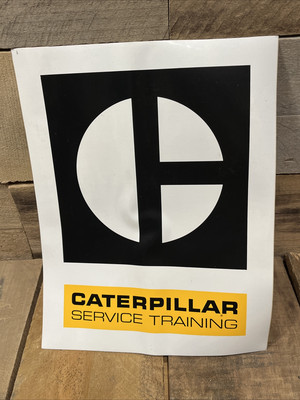Vintage CAT Service Training Sticker Decal NOS Block C Logo 9 x11.5       HBK