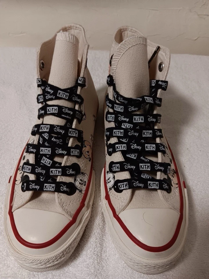 Kith Disney Converse Mickey Mouse Chuck Taylor High 1970 Sneakers White , Sz 6 - Image 2 of 4
