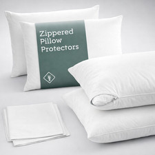 Premium 4 Pack Pillow Protectors with Zipper, Premium Pillow Protector Cover