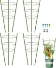 4 Pack Garden Plant Support Tomato Cage, Upgrade 24" Trellis 24", Green