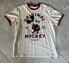 Disney Mickey Mouse Disneyland White Red Ringer T-Shirt Size M Unisex