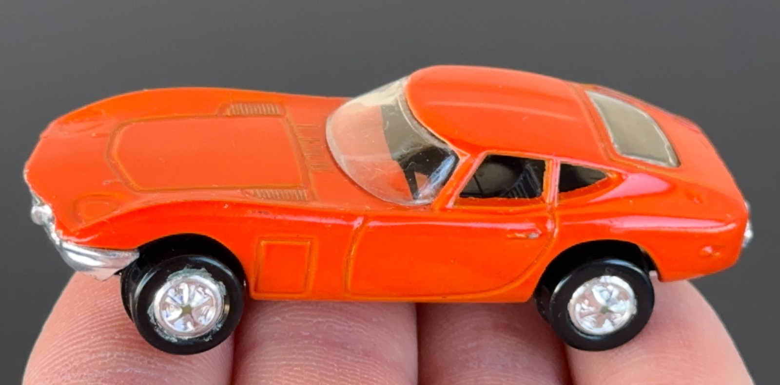 Vintage EARLY Playart ORANGE Toyota 2000 GT Diecast Hong Kong - NICE & MINTY!