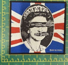 Sex Pistols God Save The Queen Woven Sew On Patch Officially Licensed