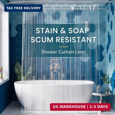 Extra Long Shower Curtain Liner 72 x 84 Clear Plastic Shower Liner PEVA Waterpro