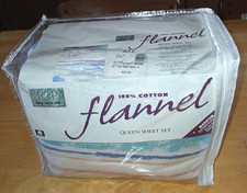 JCP HOME COLLECTION 100 COTTON FLANNEL SHEETS DEEPER POCKETS-NIP- 49.99-NICE