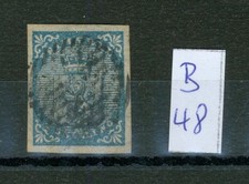Norwegen Nr. 1 - 4 Skilling 1855 mit zentrisch Strichstempel sch&ouml;n breitrandig!