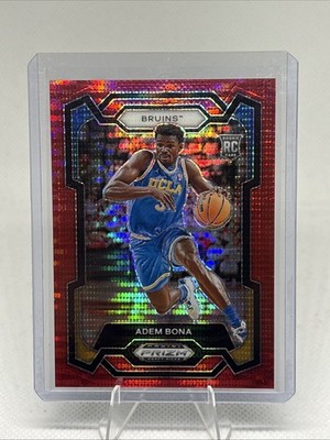 2024 Panini Prizm Draft Picks - Adem Bona #60 Red Pulsar Prizm /299 (RC). UCLA