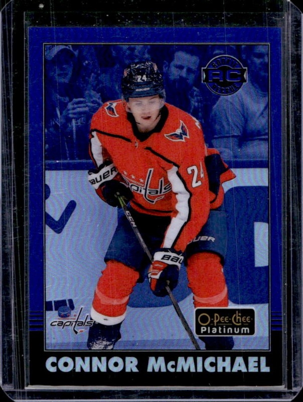 2020-21 O-Pee-Chee Platinum Connor McMichael Retro Rainbow RC Blue Rookie #/149