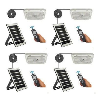 1/2/4x Solar Power Ceiling Pendant Light Outdoor Powered Motion Sensor Shed Lamp