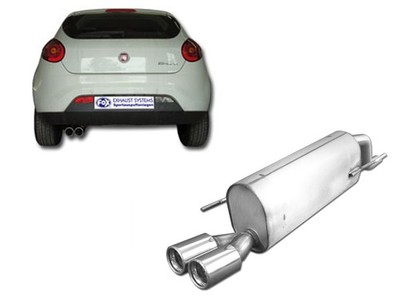 Fox Sportauspuff Fiat Bravo 1.4l Typ 198 ab 2007 2x76 rund mit Absorber