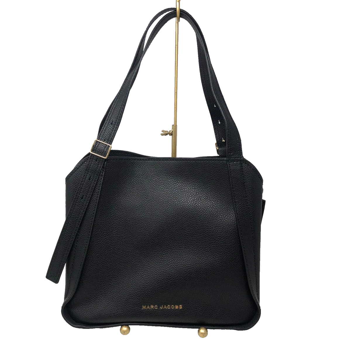 Marc Jacobs The Director Leather Shoulder Bag Black Large Pebbled