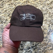 Vintage Gap Brown Rhinestone Logo Dad Hat Adj...