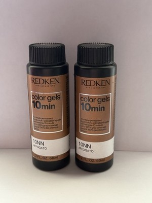 Redken Color Gels 10 Min Permanent Gel Hair Dye 10NN Gray Coverage 2 oz x 2