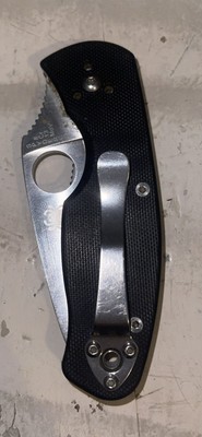 Spyderco Black Plain Edge 8CR13MoV Blade