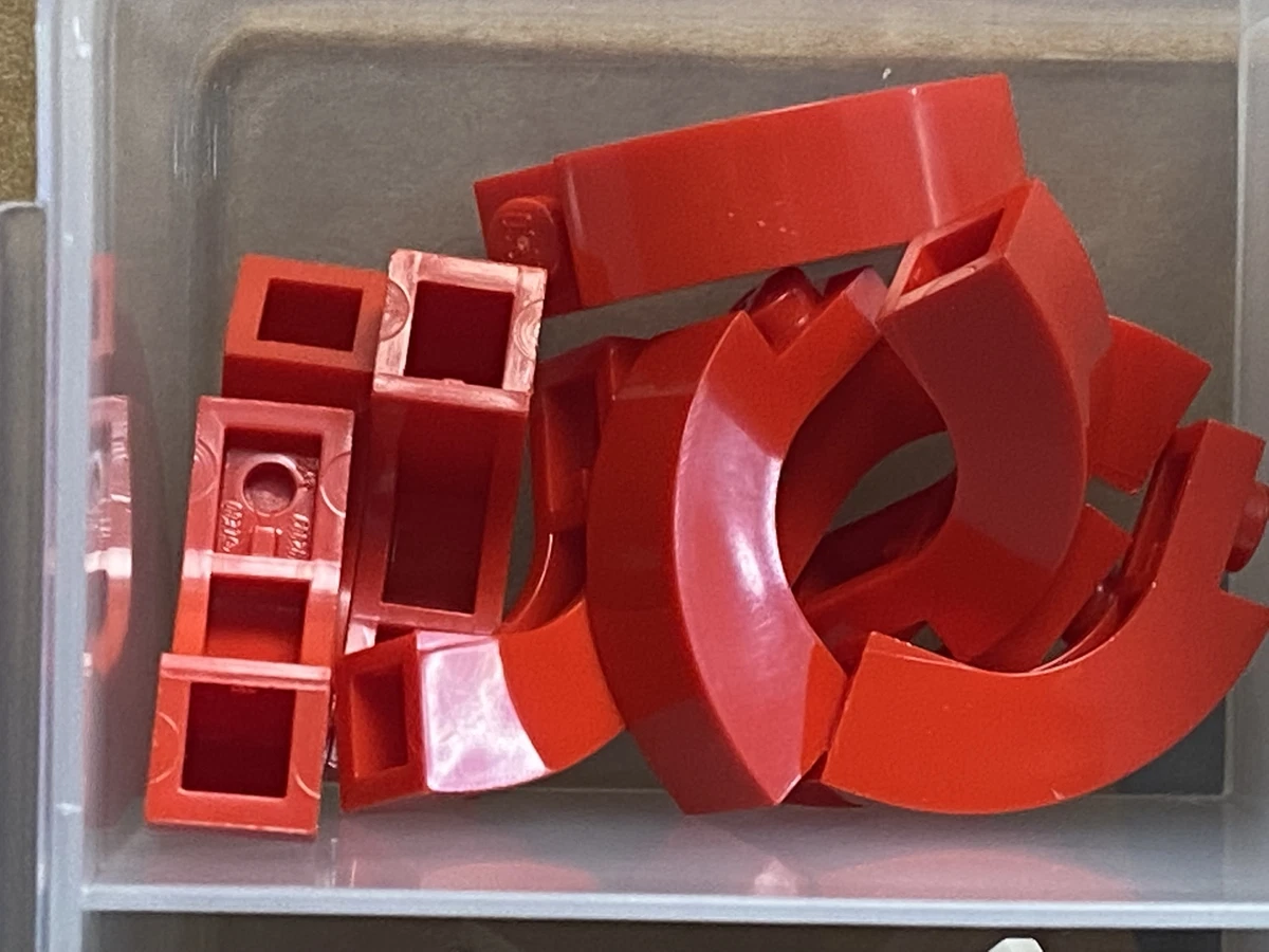LEGO Parts Red Brick Arch 1 x 3 x 2 Curved Top No 6005 QTY