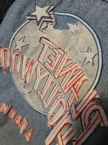 Vintage 1991 Planet Hollywood "Atlanta " Denim Jean Jacket Size Large - Picture 6 of 7