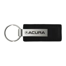 INC. Officially Licensed Rectangular Leather Key Chain for Acura Black