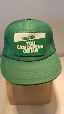 Modown Herbicide ''You Can Depend on Me'' Patch Green Trucker Snapback Hat Cap