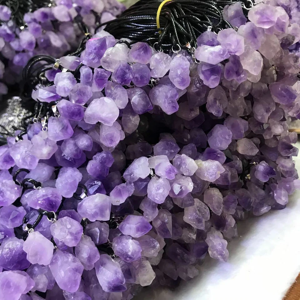 10pcs Natural Gemstone Necklace Chakra Pendant Energy Healing Crystal Jewelry - Image 4 of 4